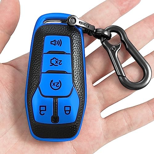 Kirsnda for Ford Key fob Cover, Texture Protective Case by Kirsnda