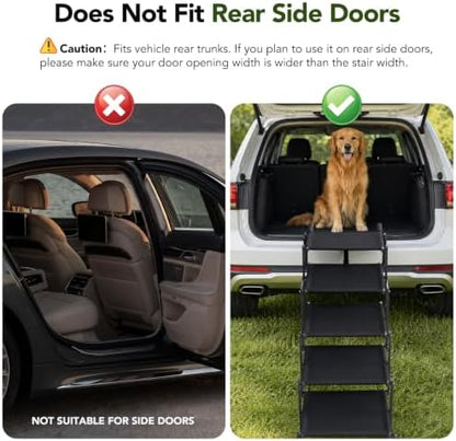 Extra Wide Dog Ramp for Car, Foldable Dog Steps for Truck SUV, 150 Lbs - Image 3
