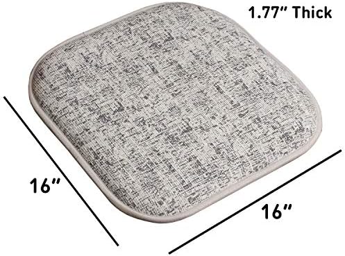 Sweet Home Collection Chair Cushion Memory Foam Pads Honeycomb Pattern Slip Non - Image 4