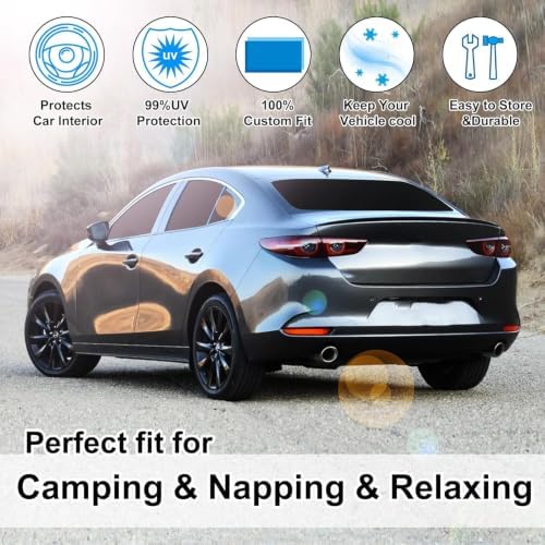 8PCS Window Shade for 2019-2024 2025 Mazda 3 Accessories Foldable Sunshade Side - Image 6
