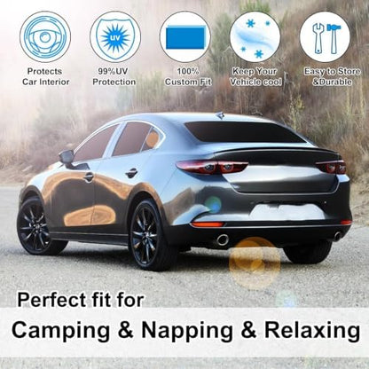8PCS Window Shade for 2019-2024 2025 Mazda 3 Accessories Foldable Sunshade Side - Image 6
