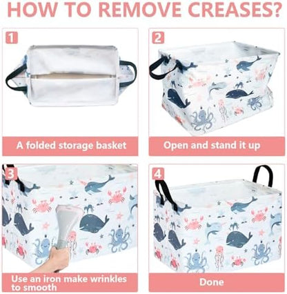 MAIZMZ Cute Storage Basket Gifts Basket Toys Organizer Waterproof Kids Hamper - Image 7