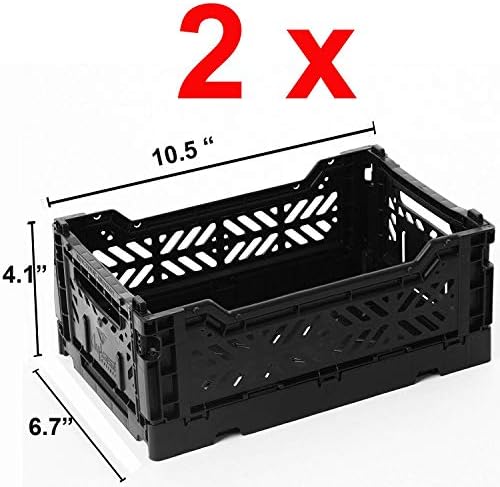 2 x AY-KASA Collapsible Storage Bin Container Basket Tote, Folding Basket CRATE - Image 2