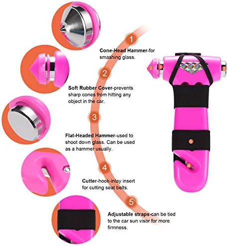 THINKWORK 3-in-1 Pink Car Safety Hammer Gift - Image 2