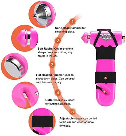 THINKWORK 3-in-1 Pink Car Safety Hammer Gift - Image 2