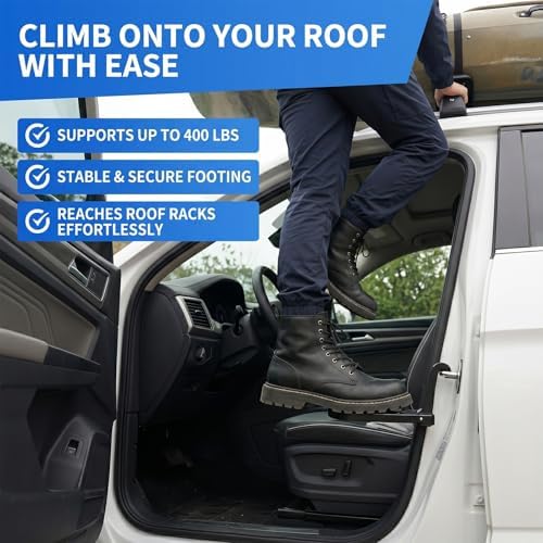 Car Door Step for Car Roof Access, Anti-Slip Foldable Door Latch Step for SUV - Image 6