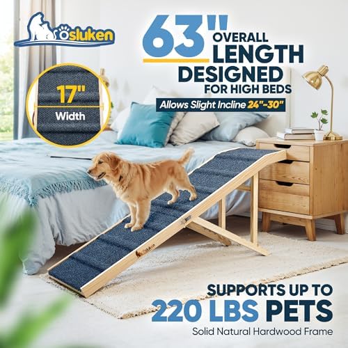 2026 Upgraded Dog Ramp for Bed, Dog Ramps for High Beds Car, High Traction - Image 3