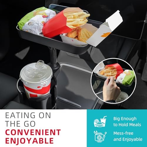DYLEN Car Cup Holder Tray, 9.5”Detachable Car Food Tray Table - Image 6