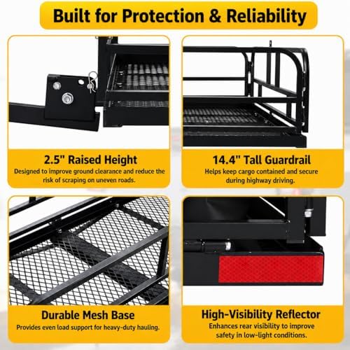 Hitch Cargo Carrier 60" x 24" for SUV, Truck & Jeep - Image 6