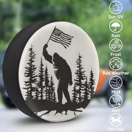 Bigfoot Spare Tire Cover 16in Spare Wheel Covers Tire Storage Cover - Image 3