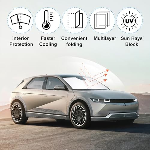 Windshield Sun Shade for 2022-2026 Hyundai Ioniq 5 Accessories - Image 2