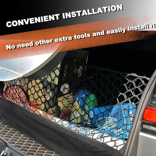 Cargo Net for Volkswagen Atlas Trunk Car Rear Tailgate Touring Netting - Image 5