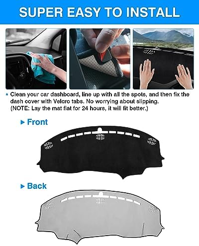Autorder Dashboard Cover Mat for 2015-2024 Dodge Challenger Accessories Dash - Image 5