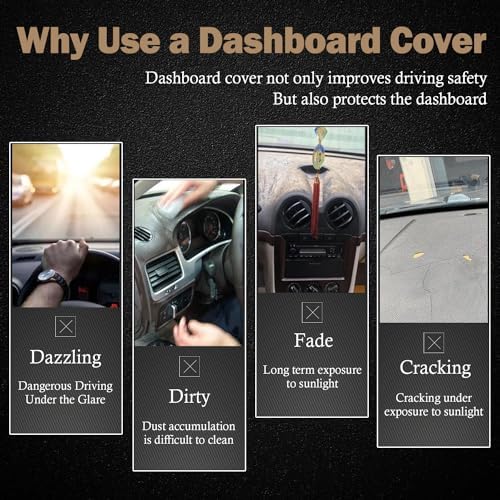 Dashboard Cover Dash Mat Fit for Ho-nda Accord 2017-2013, Car Dash Board Mat - Image 2