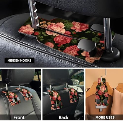 Car Seat Headrest Hook, Universal Leather Cute Hanger Holder Hook, Storage - Image 3