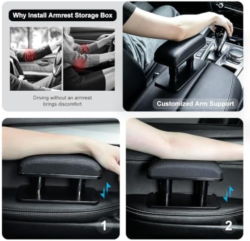 Car Armrest Pad, Car Door Arm Rest Cushion，Left Elbow Support, General Leather - Image 4