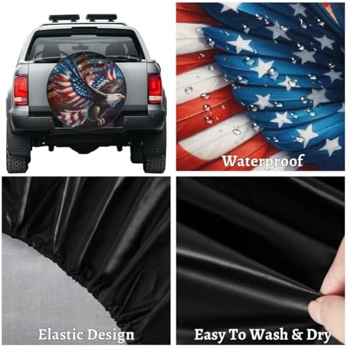 Eagle Spare Tire Cover 14in Spare Wheel Covers Tire Storage Cover - Image 4