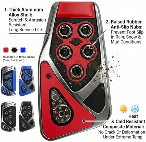 2 PCS Car Pedal Covers, Automatic Transmission Brake and Gas Pedal Pads - Image 6
