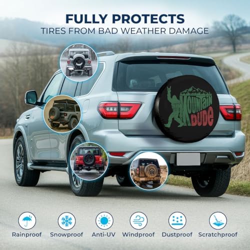GENANY Mountain Hunter Art Thick PVC Leather Spare Tire Cover Size 17 - Image 3