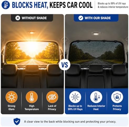 Rear Window Shade for Toyota 4Runner 2017-2024 Breathable Mesh Sunshade - Image 3