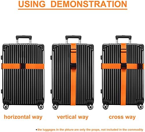Chelmon Luggage Straps for Suitcases TSA Approved Travel Essentials 4 Pack - Image 5