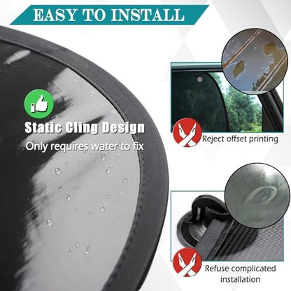 Mini Car Sun Shade for Driver, Static Cling Sun Visor for Safe Driving -2PC - Image 5