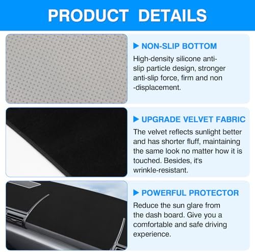 Autorder Dashboard Cover Mat for 1993 1994 1995 1996 Chevrolet Camaro - Image 6