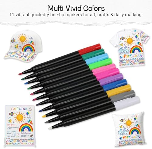 24 PCS White Liquid Chalk Markers Wet or Dry Erase Fine Tip Neon Pens - Image 3