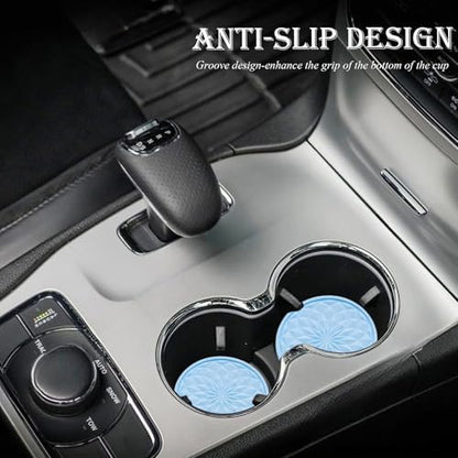 2 Pack Silicone Car Cup Holder Coaster – 2.75 Inch Non-Slip Drink Mat, - Image 3