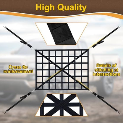 Cargo Net for Pickup Truck Bed, Heavy Duty 1100 lbs Capacity - Image 6