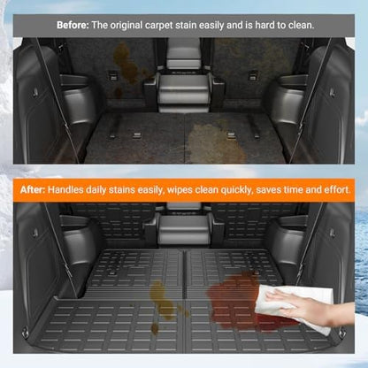 powoq Cargo Mat with Backrest Mats Compatible with 2020-2026 Ford Explorer - Image 3
