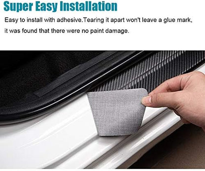 LEXLEY for 2015-2022 HRV HR-V Carbon Fiber Style Leather Door Sill Protector - Image 4