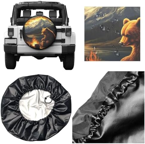 Bear with Mountains Spare Tire Cover - Image 3