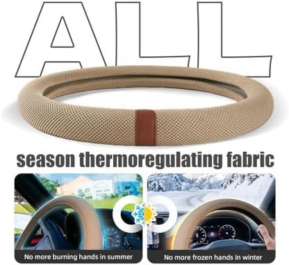 15" Silicone Steering Wheel Cover, Non-Slip Thermoregulating - Image 2