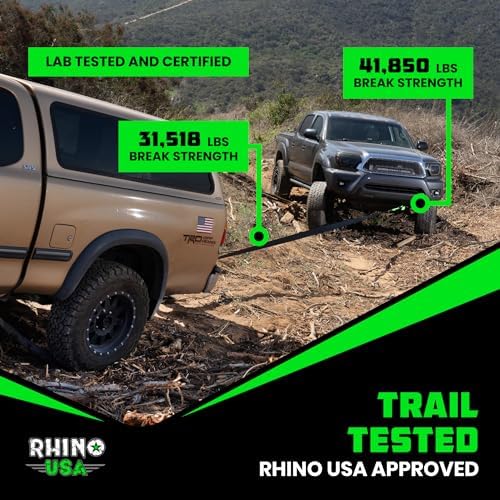 Rhino USA Recovery Combo Kit - 30ft Tow Strap & Shackle Hitch - Image 7
