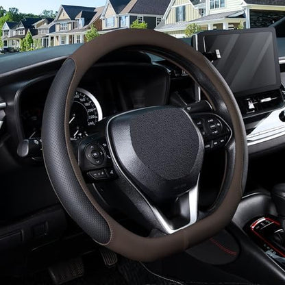 SEG Direct D Shaped Steering Wheel Cover 14.5-15 inch by SEGDirect