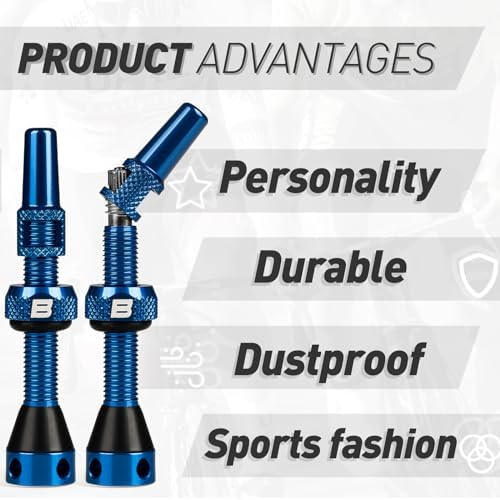 BWSHLF Tubeless Presta Valve Stem 40/44/55/60/65/70/80/100 mm, Super Light - Image 4