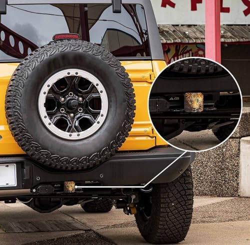 Swono Trailer Hitch Caps Covers Leopard Animal Pattern 2 Inch Rubber Tow Hitch - Image 7