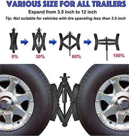 PAFOWO 2Pcs RV Wheel Chock Stabilizer | X-Shaped Heavy Duty Tire Lock - Image 4