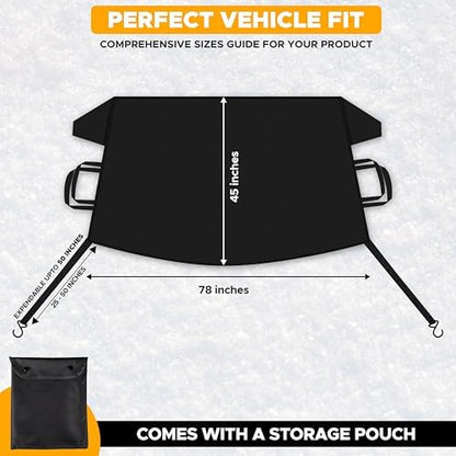 EcoNour Windshield Cover for Ice and Snow, 600D Oxford Windshield Snow Cover - Image 3