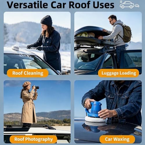 Extended Car Door Step for Roof Access, Foldable Aluminum Alloy - Image 2