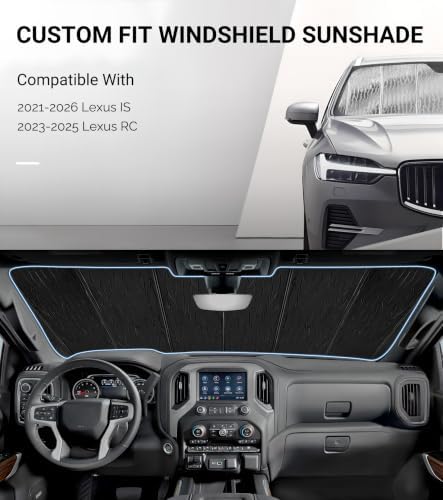 Pigenius Windshield Sun Shade for Lexus RC 2023-2025, IS300/IS350/IS500 - Image 2