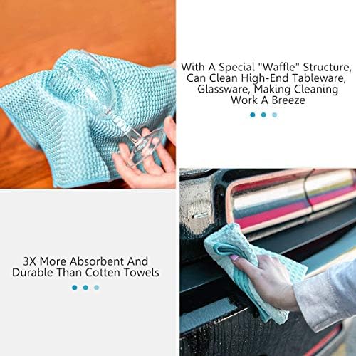 ZHIDIAN Waffle Weave Microfiber Towels, Premium Waffle Knit Car Detailing Towel - Image 3