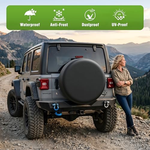 Spare Tire Cover for SUV Truck Camper Trailer RV Faux Leather 34-35 inch - Image 6