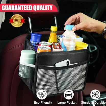 Car Back Seat Organizer and Storage Bag, Premium 1680D Oxford Cloth Collapsible - Image 2