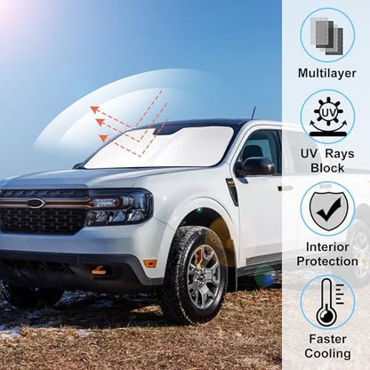 Windshield Sun Shade Sunshade for 2022-2026 Ford Maverick - Image 2