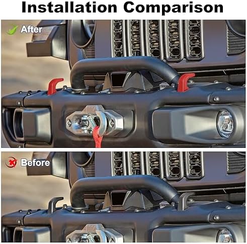 JWWY Tow Hook Protector Cover for Jeep Wrangler JK JL & Gladiator JT 4xe - Image 3