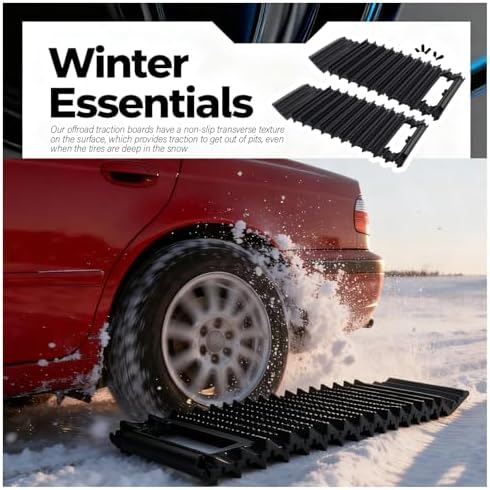 2PCS Upgraded Car Tire Traction Mats, Winter Essentials Cars Recovery Tracks - Image 5