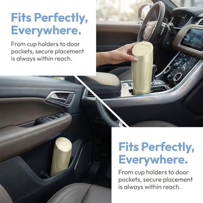 Car Trash Bin with Lid, Leak-Proof Portable Vehicle Cup Holder Garbage Can - Image 3