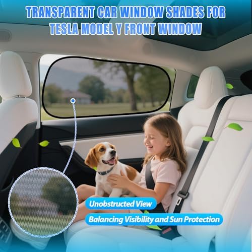 ZATOOTO Rear Car Window Shades for Tesla Model Y, Block 95% UV - Image 3